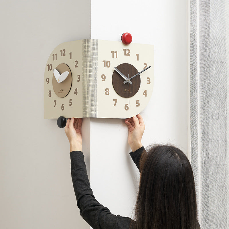 Living Room Simple Corner Creative Clock Wall Decoration