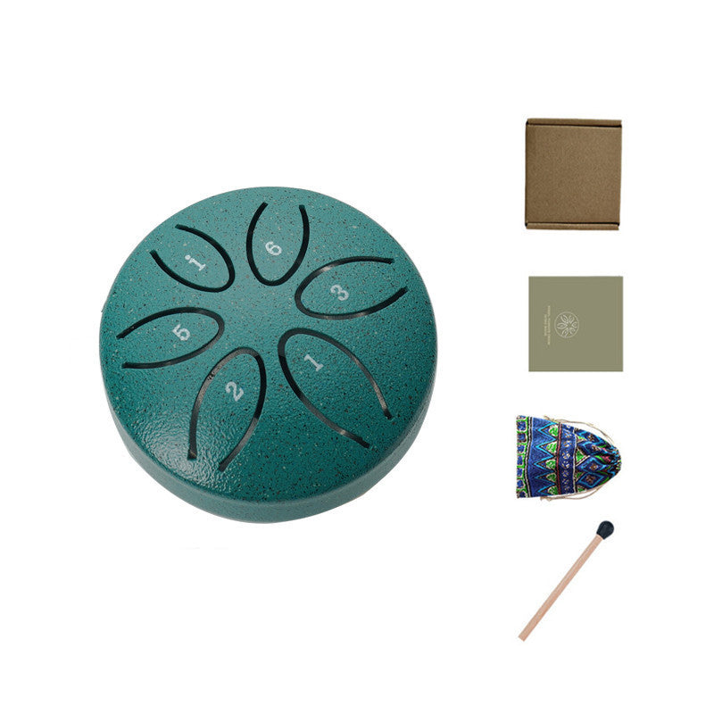 The 3-inch 6-tone Ethereal Drum Is Compact And Portable, With An Ethereal Sound That Can Relieve Stress, Heal And Meditate. It Comes With A Drumstick And A Note 3-piece Set.