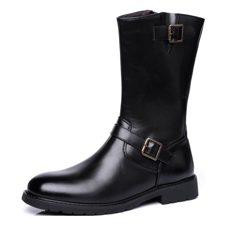 Men's Side-zip Motorcycle Boots
