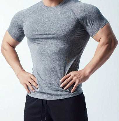Tight Stretch Casual Quick-drying Running Round Neck Short Sleeve
