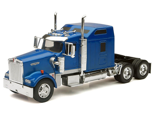 Kenworth W900 Truck Tractor Blue Metallic 1/32 Diecast Model by New Ray