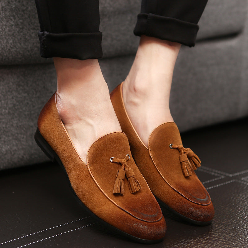 Men's Leather Pea Shoes