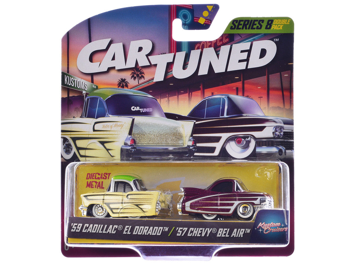 "Kustoms" Double Pack Series 8 Set of 4 Cars Diecast Model Cars by CarTuned