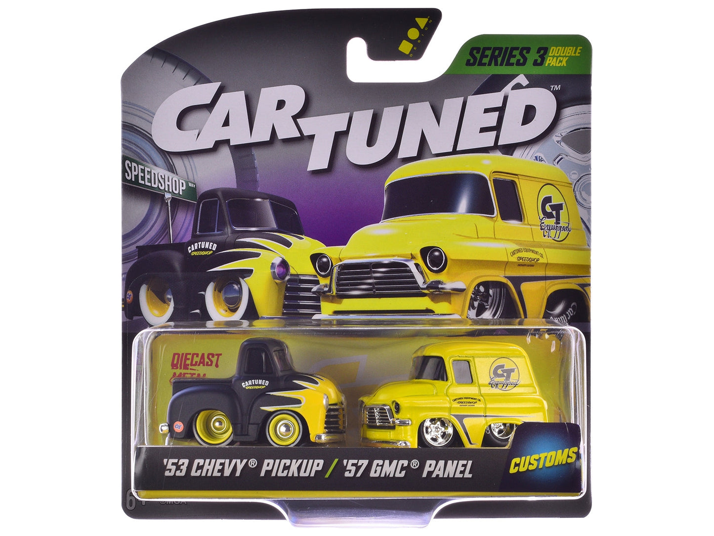 "Customs" Series 3 Double Pack Set of 2 Cars Diecast Model Cars by CarTuned