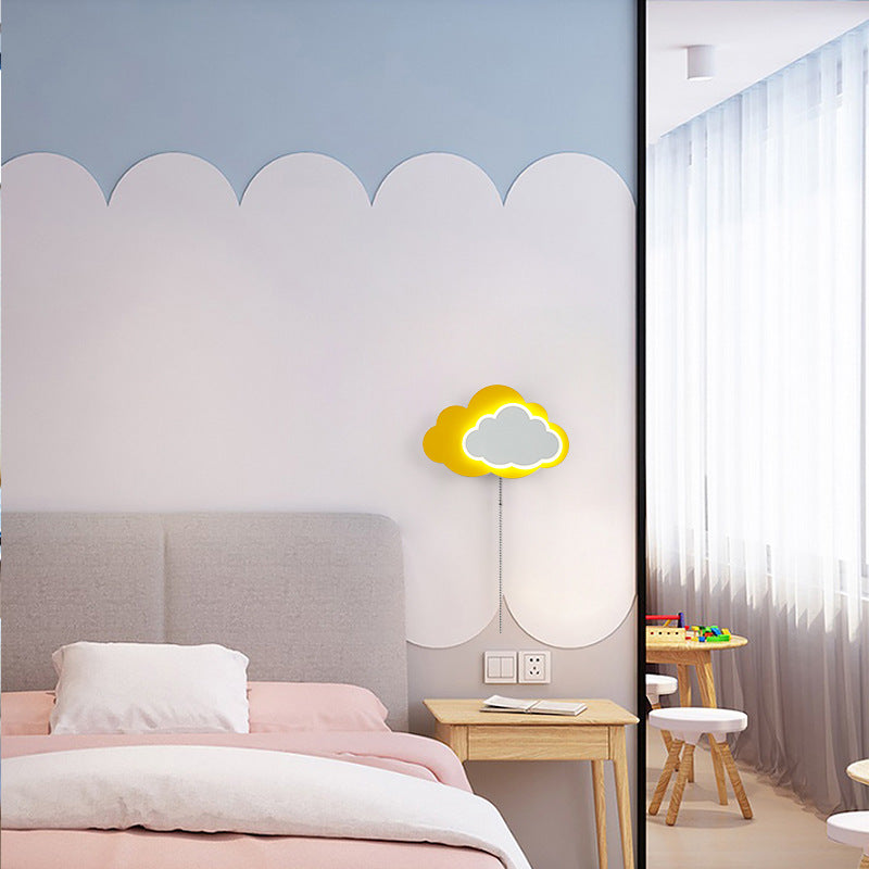 Modern Minimalist Bedroom Creative Cloud Wall Lamp