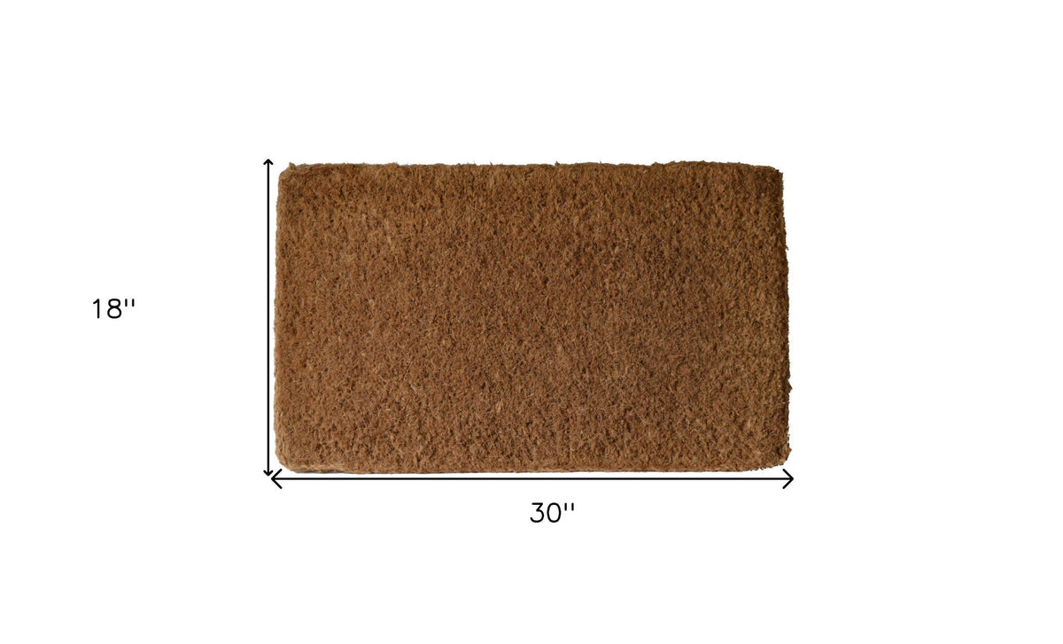 18" X 30" Brown Coir Outdoor Door Mat