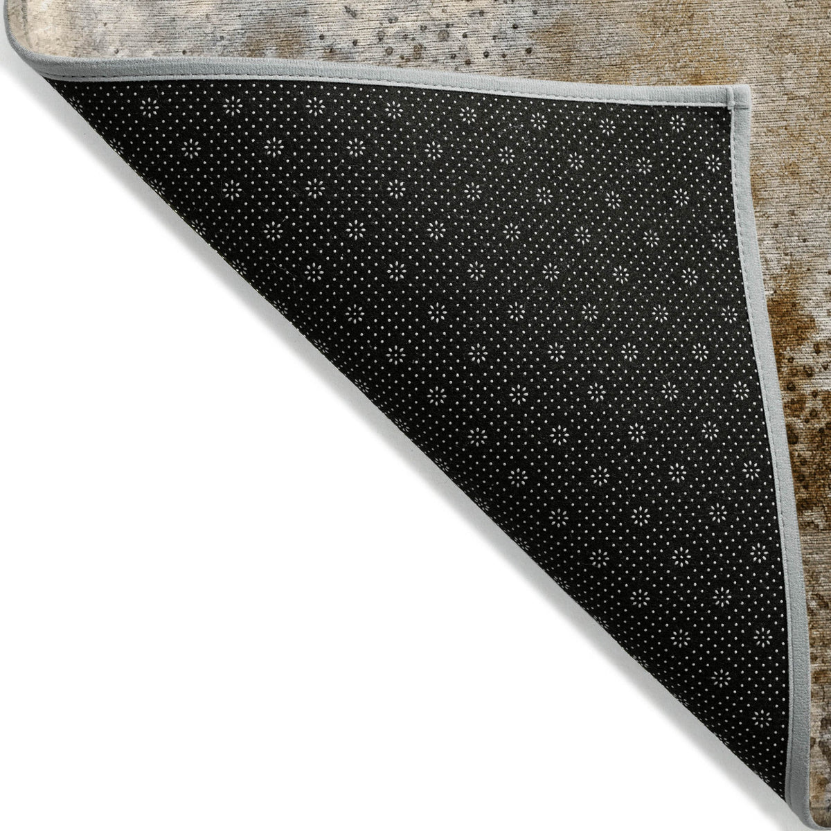 3' X 5' Brown Abstract Washable Non Skid Indoor Outdoor Area Rug