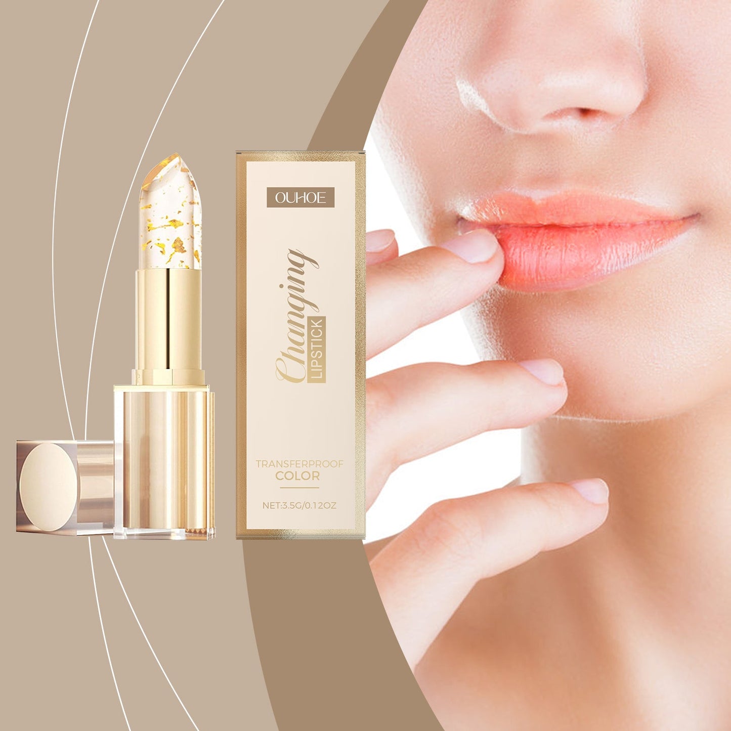 Gold Leaf Color-Changing Nourishing Lipstick