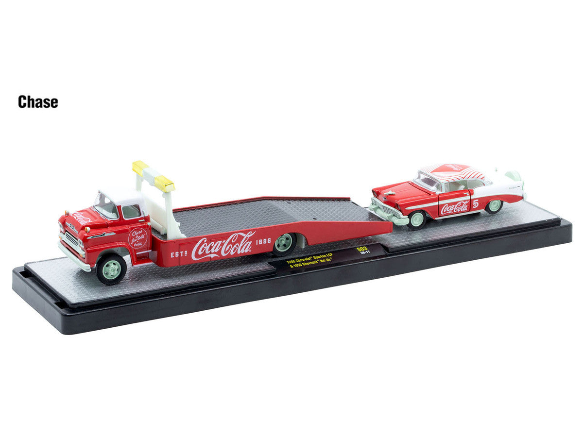 Auto Haulers "Coca-Cola" Set of 3 pieces Release S03 Limited Edition to 4800 pieces Worldwide 1/64 Diecast Model by M2 Machines