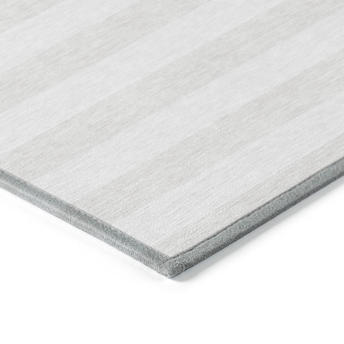 2' X 8' Ivory Striped Washable Indoor Outdoor Runner Rug