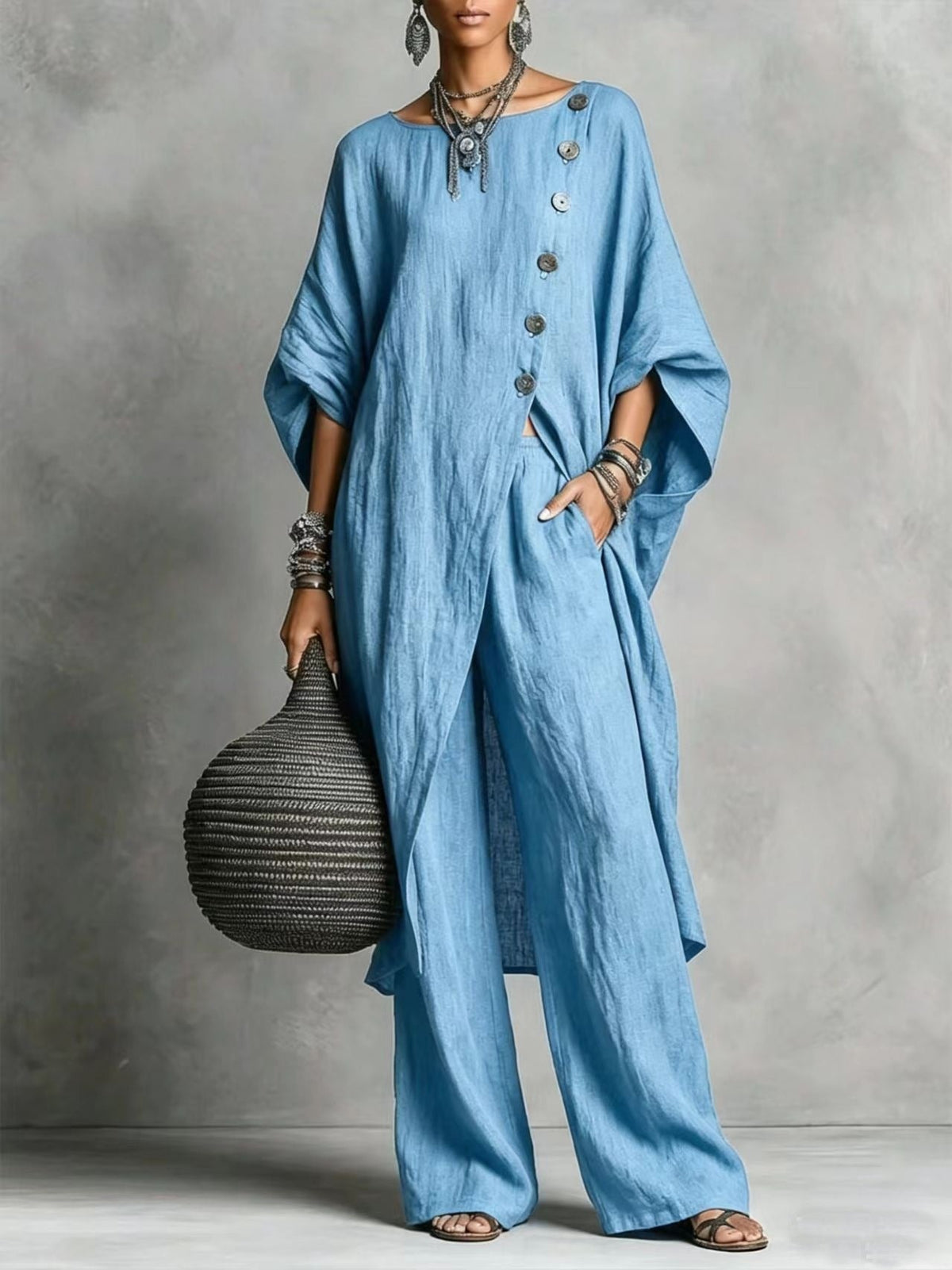 European And American New 2026 Women's Shirt Irregular Set Casual Urban Fashion Set
