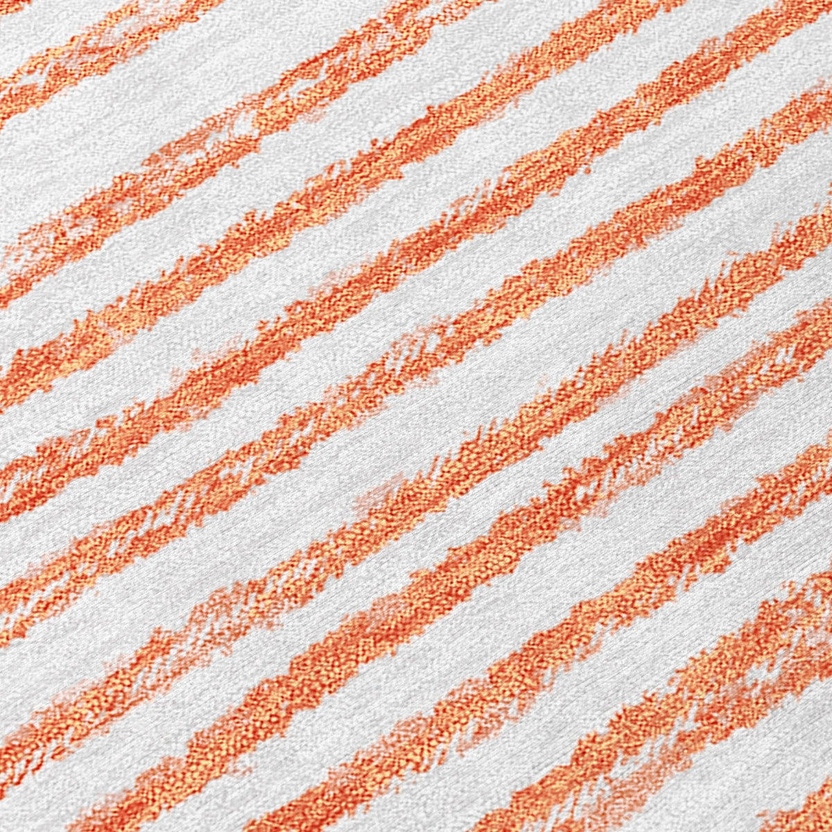 3' X 5' Orange and Ivory Abstract Washable Non Skid Indoor Outdoor Area Rug