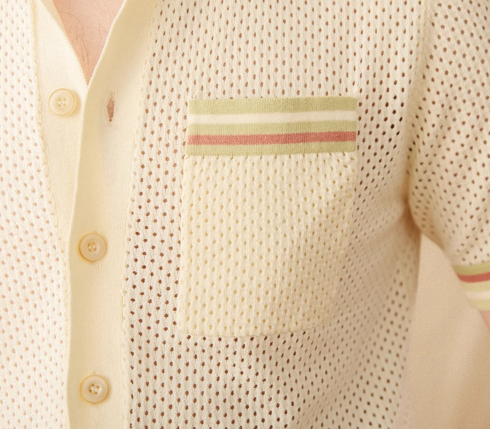 Refreshing Vacation Casual Pure Cotton Hollow Short Sleeve