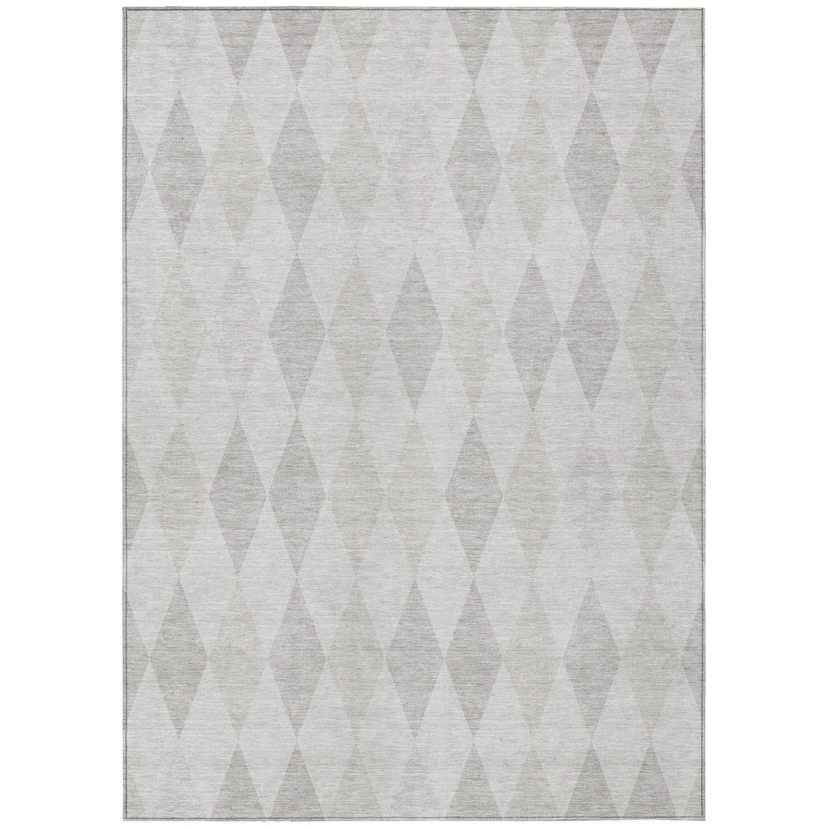 3' X 5' Gray Geometric Washable Non Skid Indoor Outdoor Area Rug