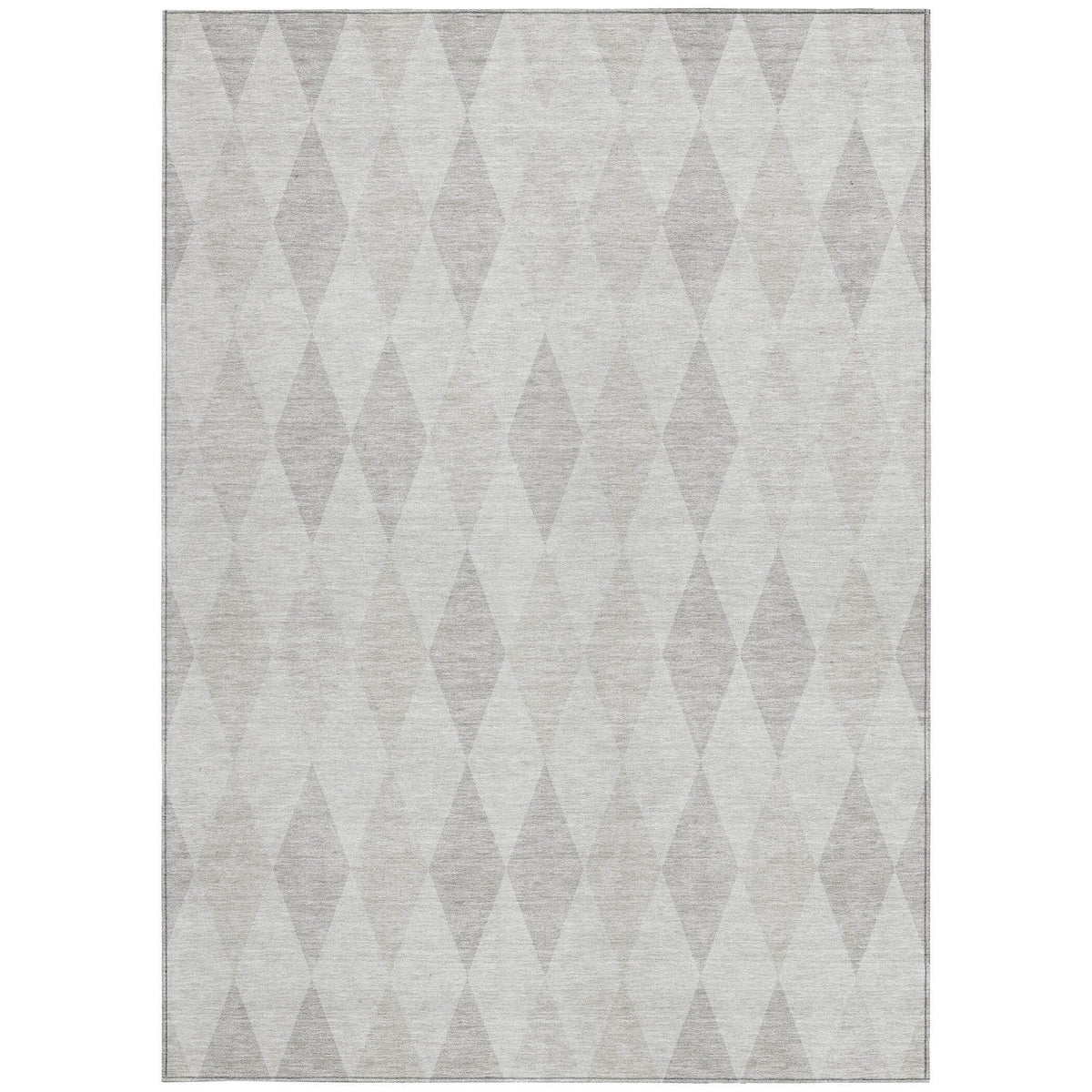 3' X 5' Gray Geometric Washable Non Skid Indoor Outdoor Area Rug