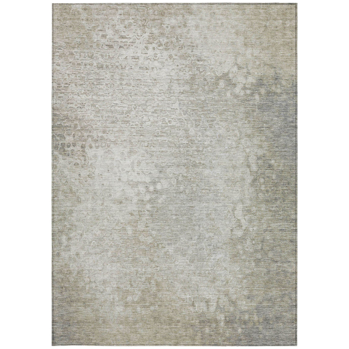 3' X 5' Beige Washable Non Skid Indoor Outdoor Area Rug
