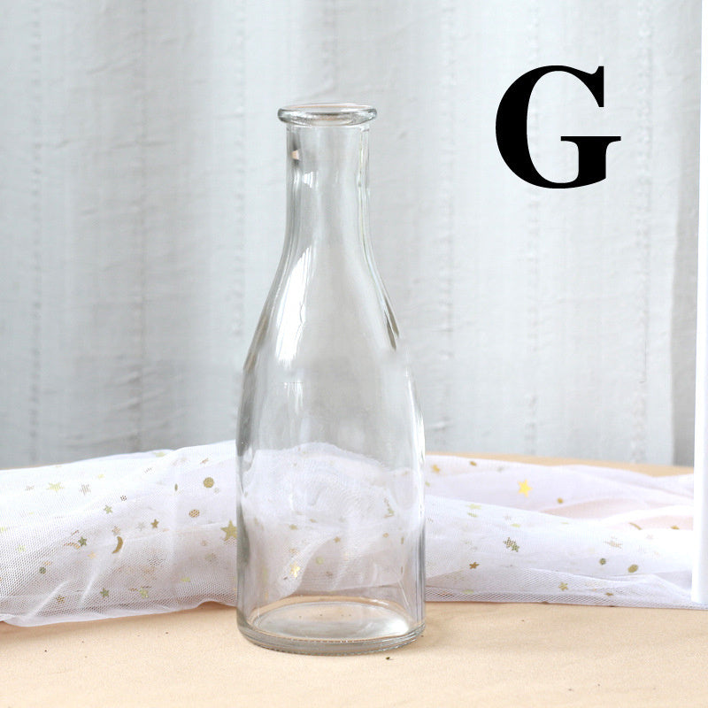 Clear glass vase