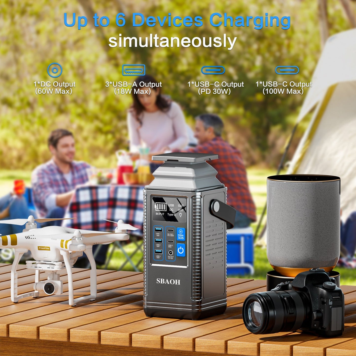 Power Station 296Wh Lithium Battery Mobile Power Supply 80000mAh Portable Rechargeable Battery Outdoor Energy Storage Power Supply