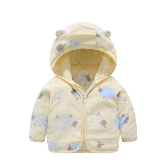 Children's Hooded Coral Fleece Padded Jacket