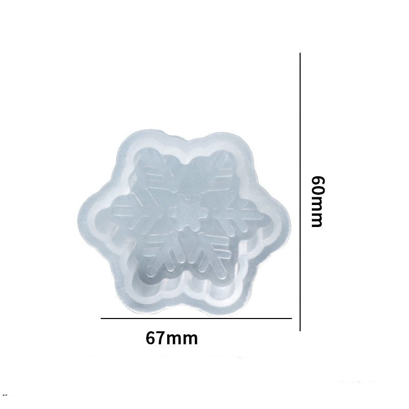 Candle Mold Christmas Tree Snowflake Silicone Drop Glue