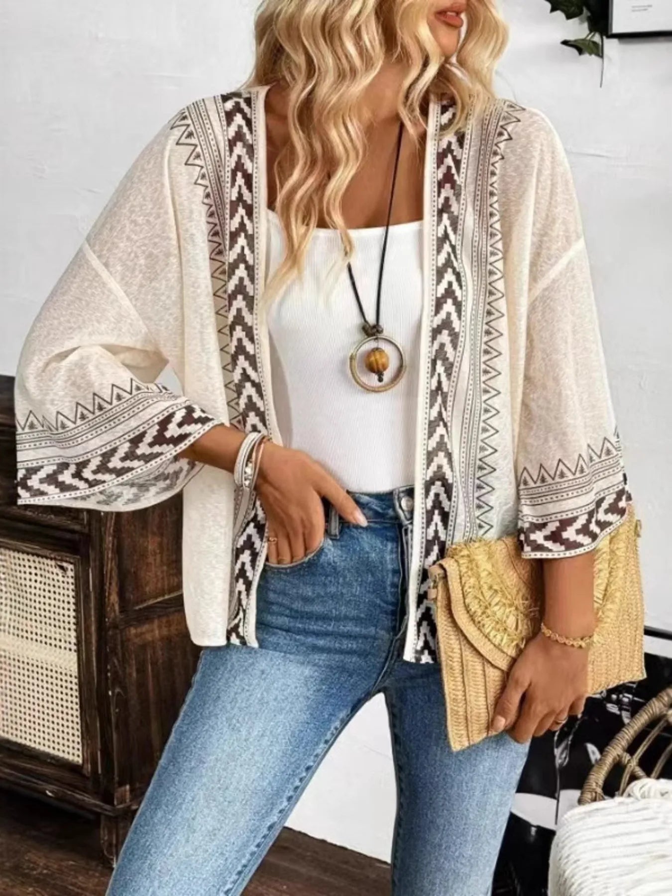 Women Open Front Kimono Cardigan Sweater