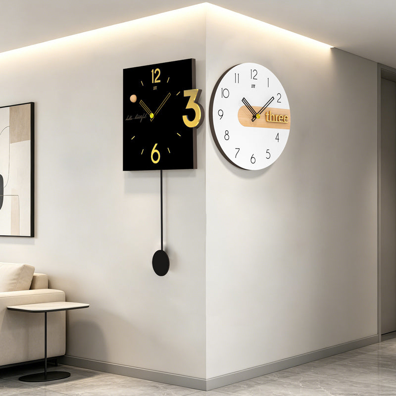 Double Sided Wall Clock Modern Decorative Pendulum Home Decor