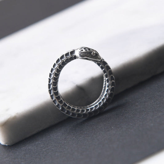 Ornament S925 Silver Snake Ring