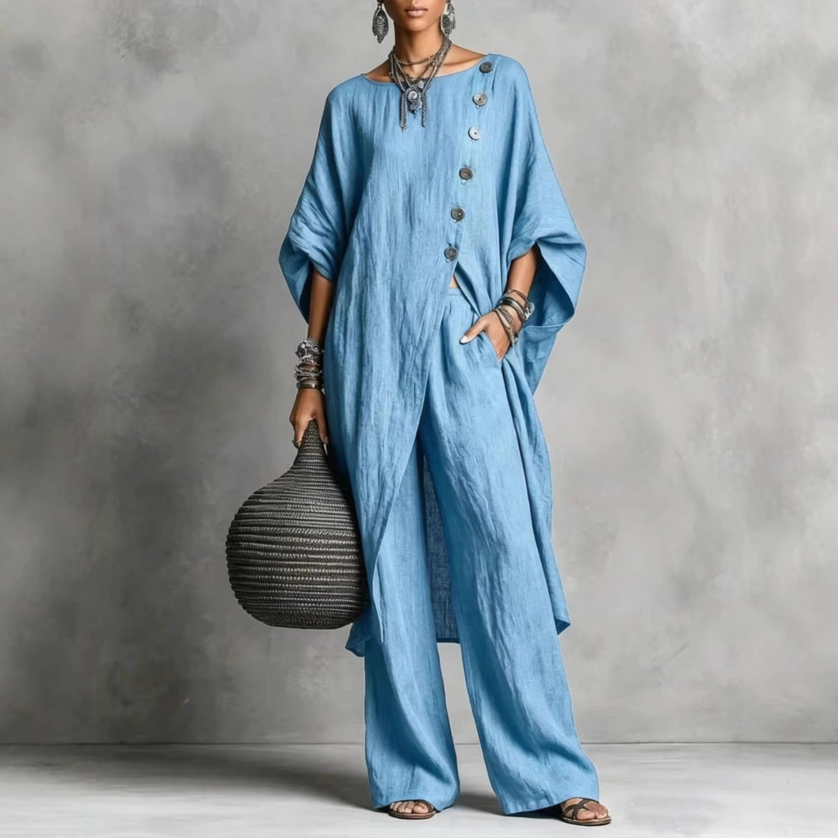 European And American New 2026 Women's Shirt Irregular Set Casual Urban Fashion Set