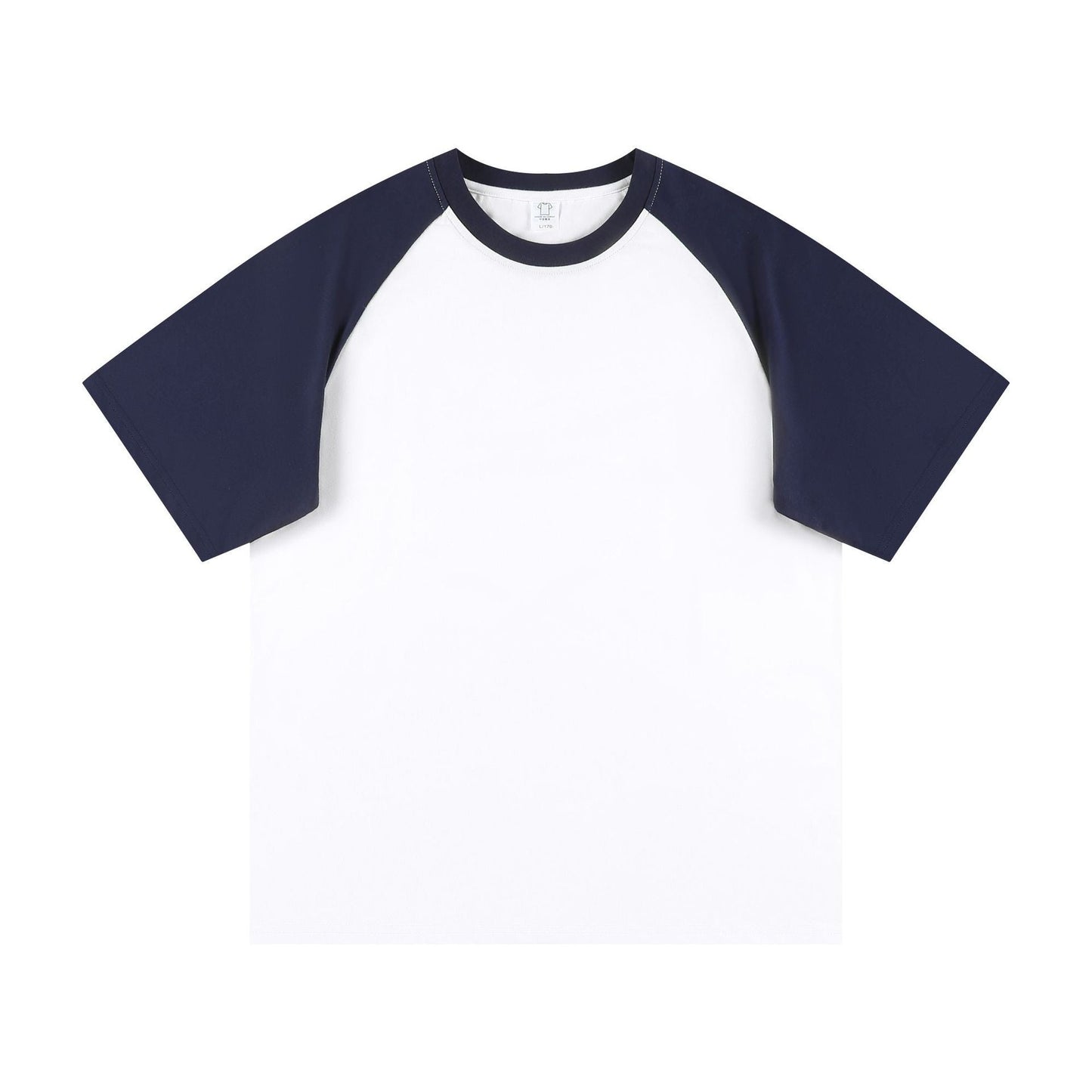 Summer 230g Contrast Color Raglan Sleeve T-shirt Men