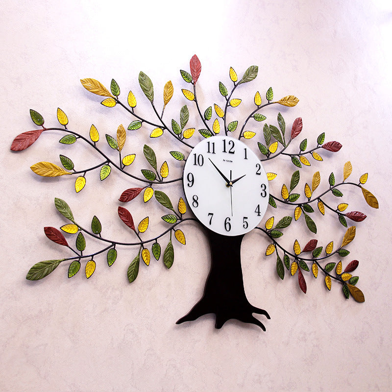 Living Room Modern Simple Fashion Creative Fortune Tree Quartz Clock Wall Clock