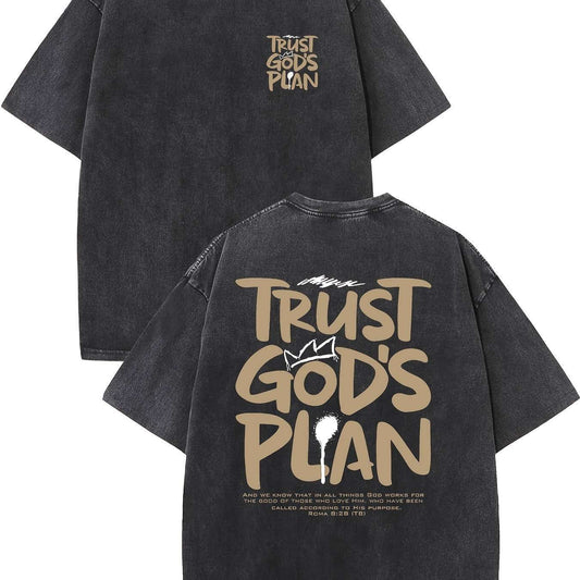 Retro Washed High Quality Cotton Pattern T-shirt