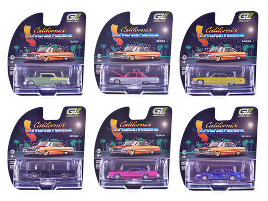 "California Lowriders" Series 7 Set of 6 pieces 1/64 Diecast Model Cars by Greenlight