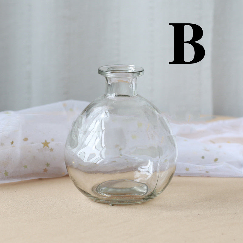 Clear glass vase