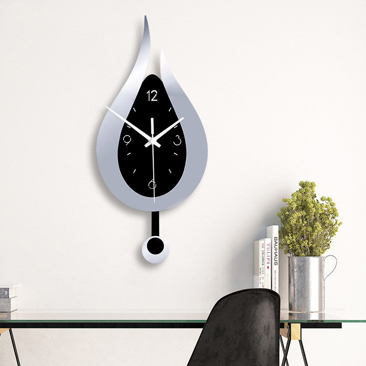 Water Drop Modern Minimalist Creative Swing Wall Clock