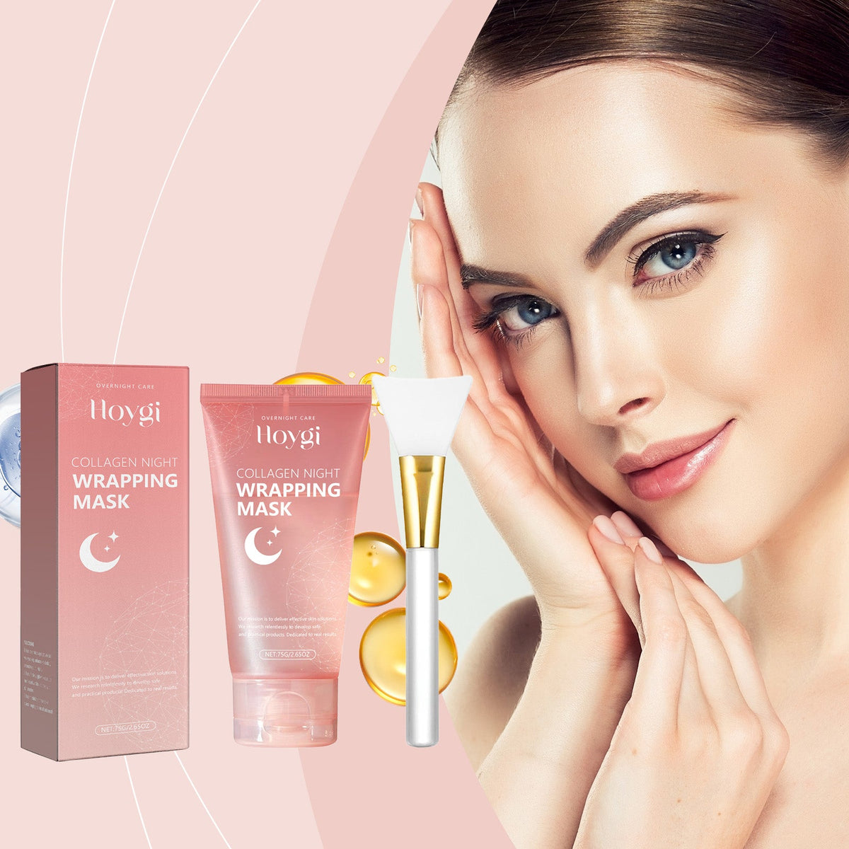 Collagen Peeling And Tearing Facial Mask 75g-1 Facial Mask Brush-box