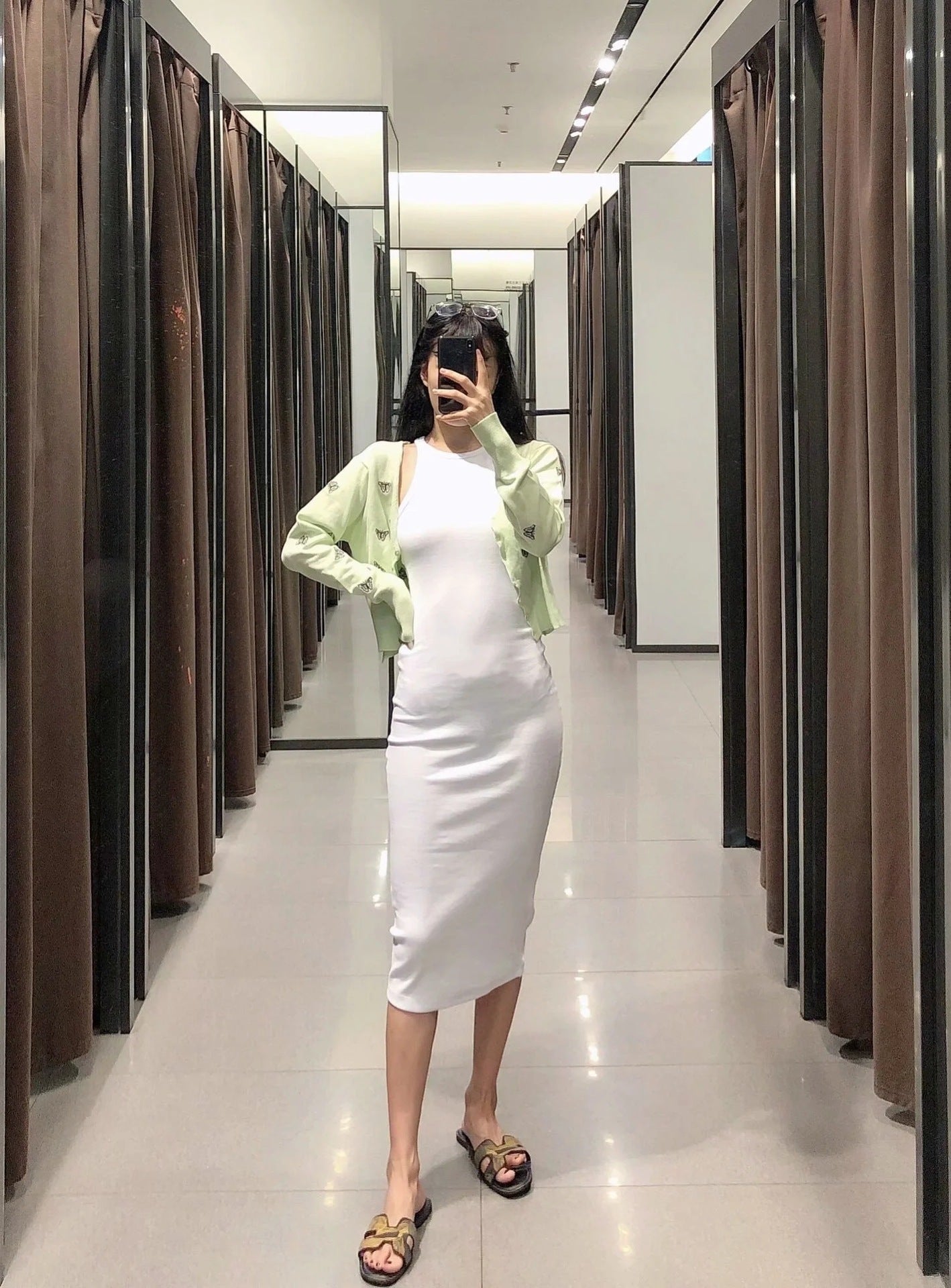 Women Fashion Butterfly Embroidery Cropped Knitted Blouses Vintage