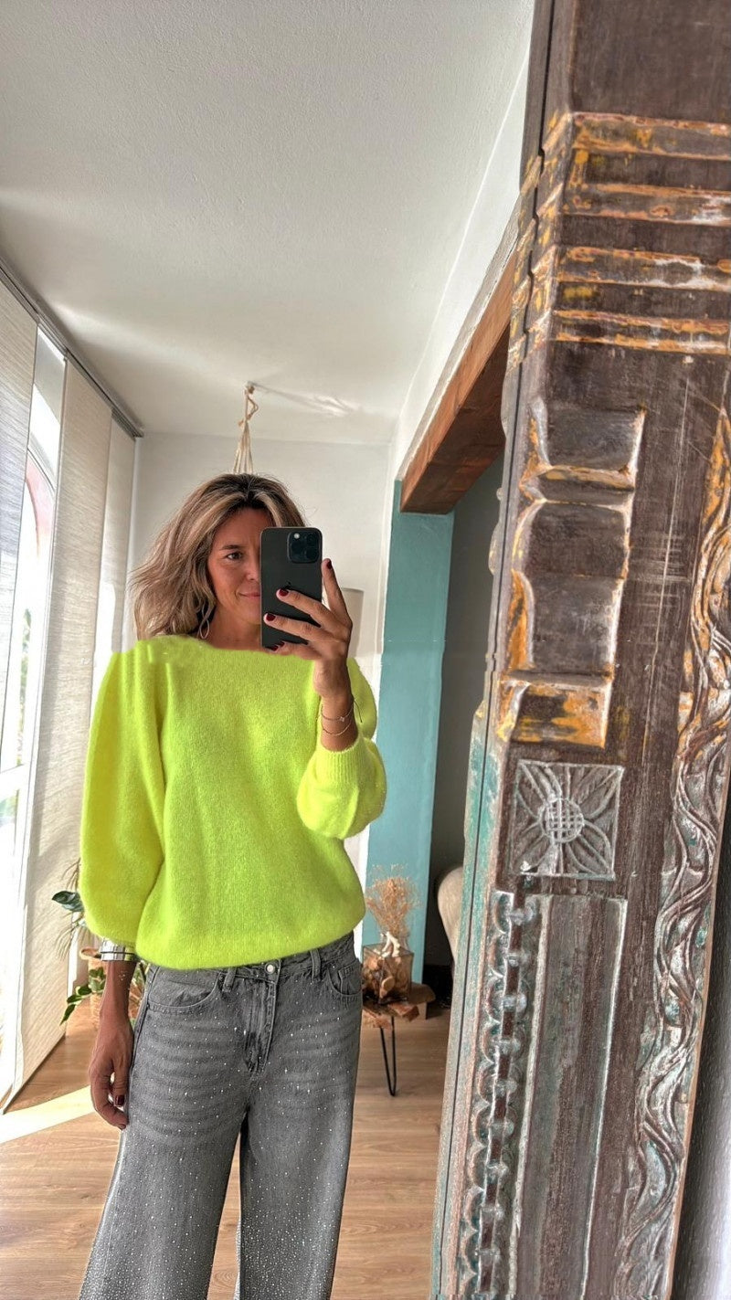 Women's Sweater Round Neck Fashionable Knitted Sweater