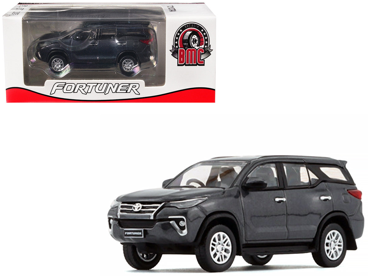 2018 Toyota Fortuner Dark Silver Metallic 1/64 Diecast Model Car by BM Creations