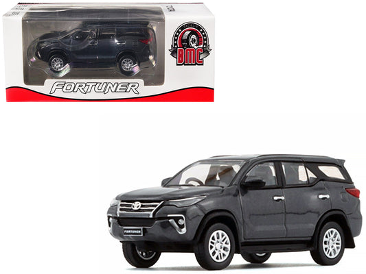 2018 Toyota Fortuner Dark Silver Metallic 1/64 Diecast Model Car by BM Creations