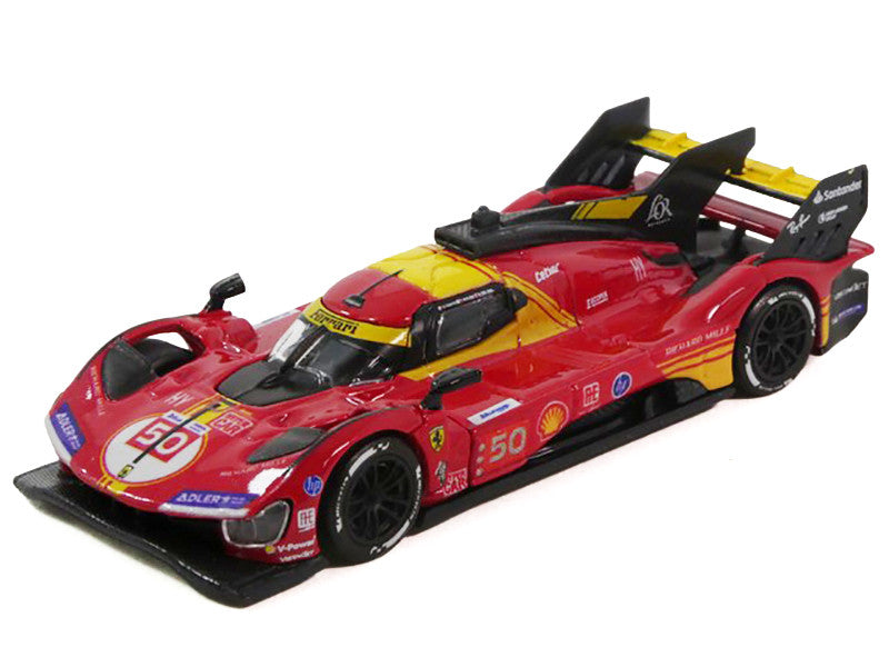 Ferrari 499P #50 Antonio Fuoco - Miguel Molina - Nicklas Nielsen "Ferrari AF Corse" Winner "24 Hours of Le Mans" (2024) 1/64 Diecast Model Car by Polistil