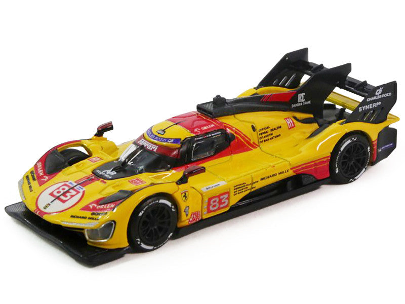 Ferrari 499P #83 Robert Kubica - Robert Shwartzman - Yifei Ye "AF Corse" "24 Hours of Le Mans" (2024) 1/64 Diecast Model Car by Polistil