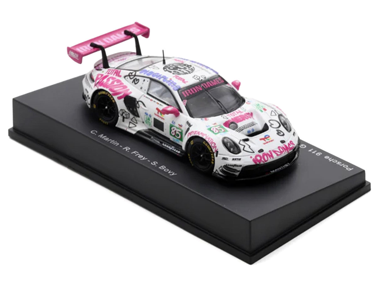 Porsche 911 GT3 R LMGT3 #85 Sarah Bovy - Rahel Frey - Celia Martin "Iron Dames" "24 Hours of Le Mans" (2025) 1/64 Diecast Model Car by Spark