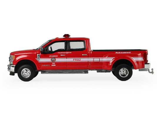 2018 Ford F-350 Pickup Truck "Los Angeles Fire Department" Red with White Stripes "Fire & Rescue" Series #5 1/64 Diecast Model Car by Greenlight