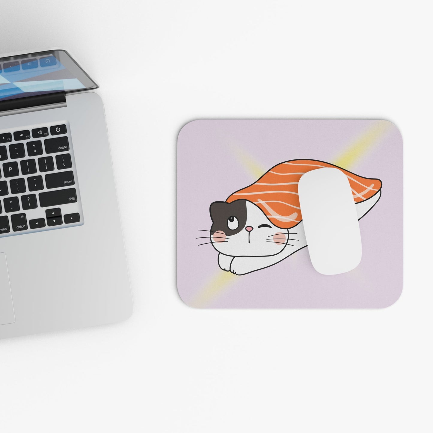 Adorable Kawaii Cat Sushi Mouse Pad