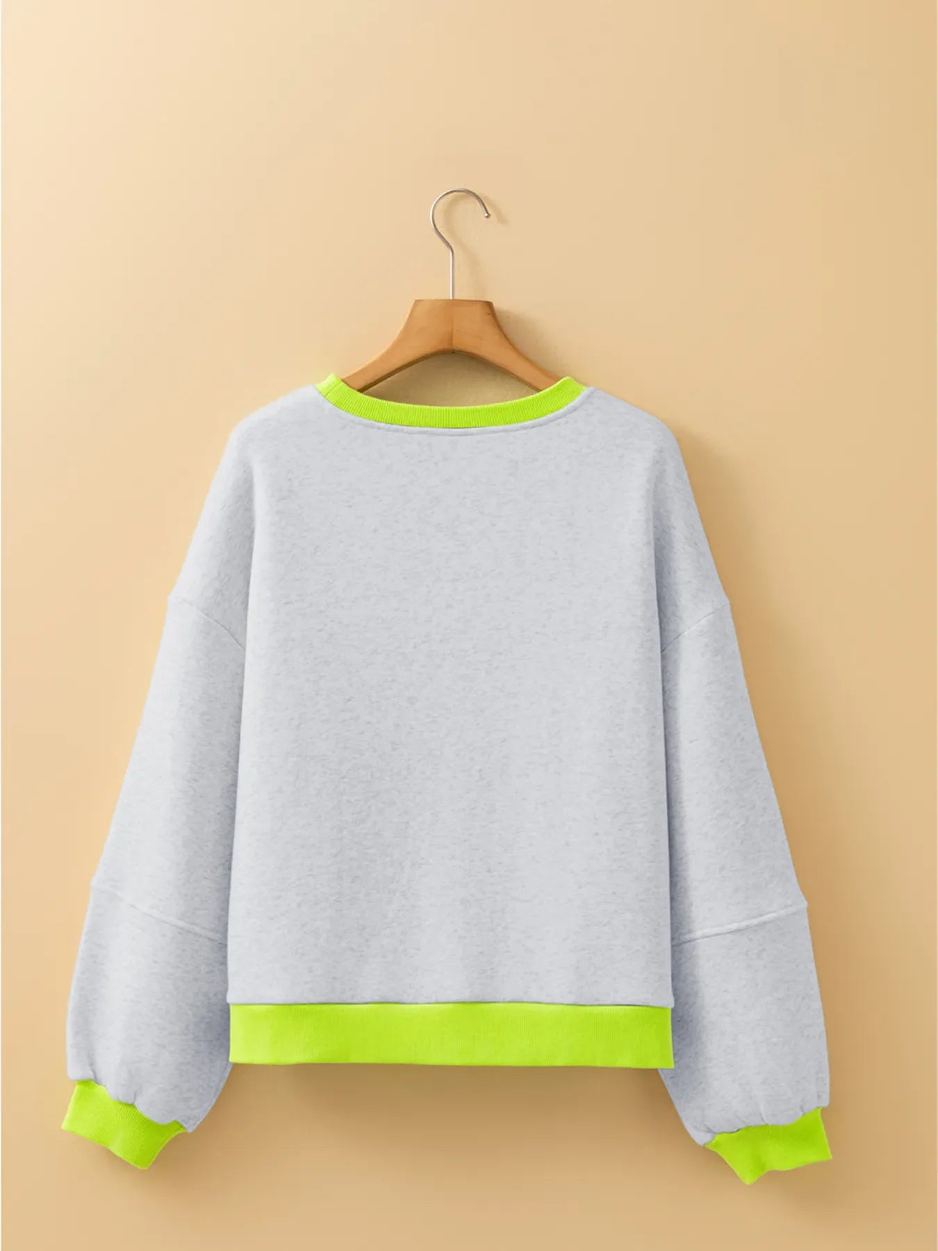 Contrast Trim Oversized Sweatshirt