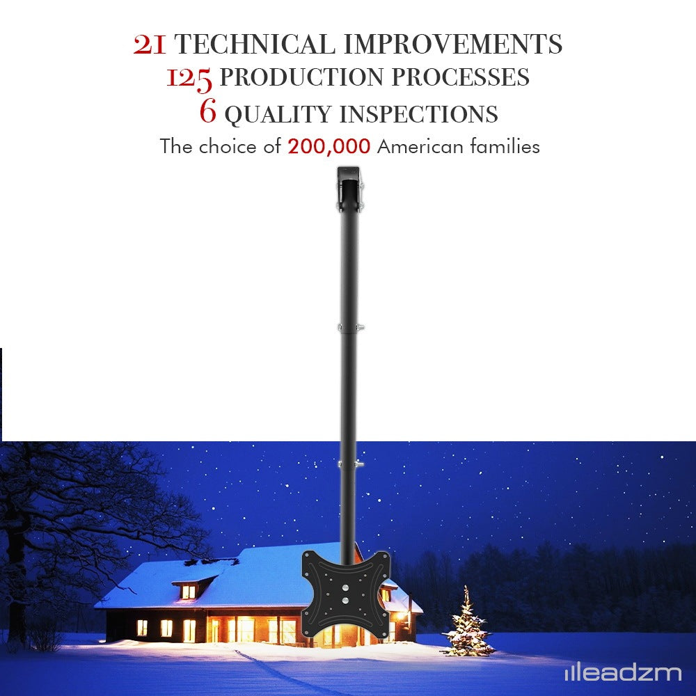 TV Ceiling Bracket, Length Adjustable 360 Degree Rotation, Up And Down 5-15 Degrees, Load Capacity 25kg