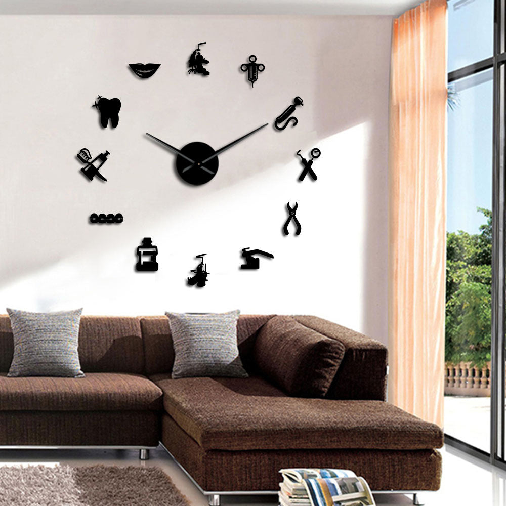 Home Creative DIY Acrylic Mirror Wall Clock
