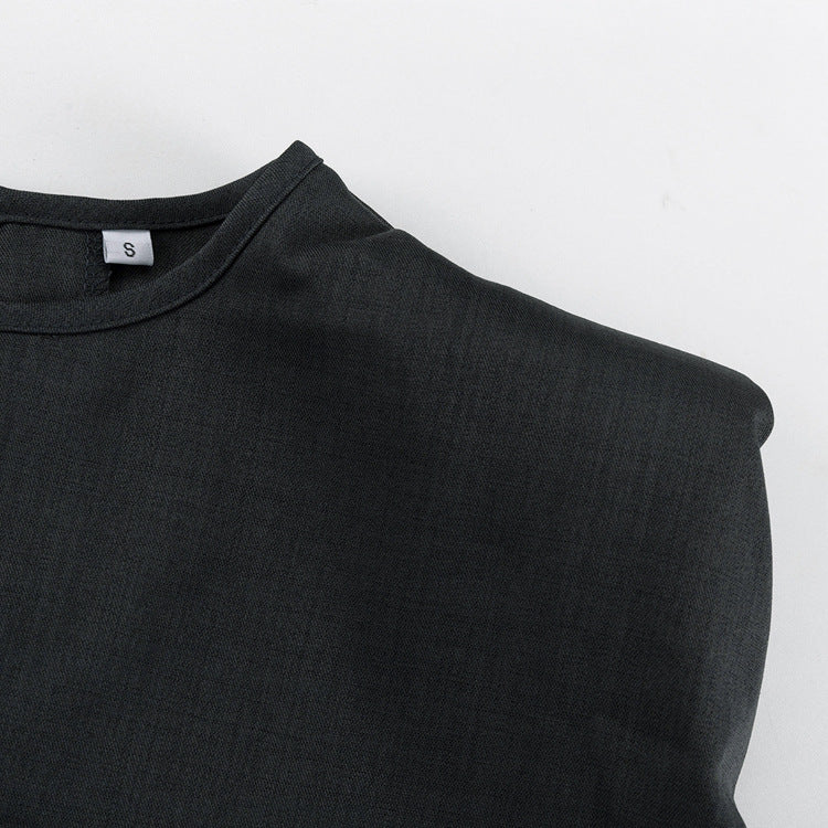 Sleeveless Vest Pullover Top And Loose-fitting Trousers Two-piece Set