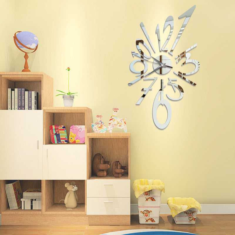 Creative DIY Decoration Fashion Wall Clock Wall Sticker Digital Clock