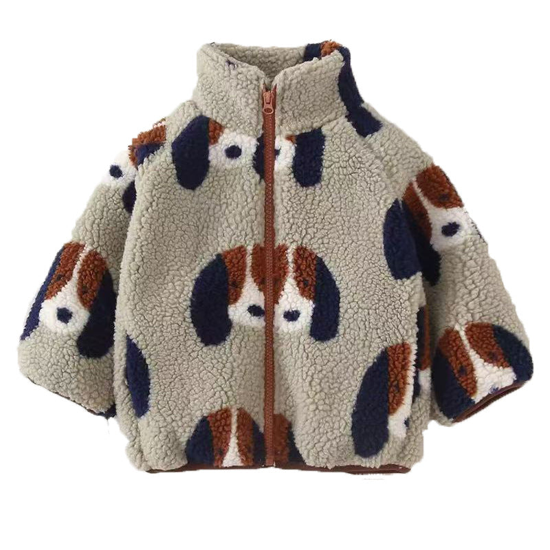 Girl Thickened Fleece Jacket For Kids